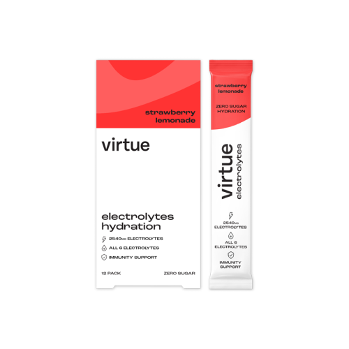 Virtue Electrolytes Hydration Sachets Strawberry Lemonade 12s