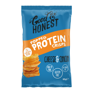 Good & Honest Cheese & Onion Popped Protein Crisps 85g