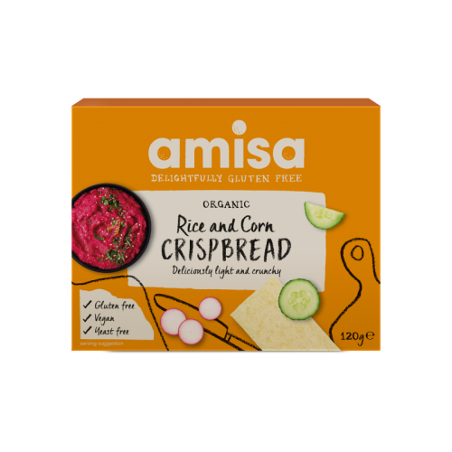 Amisa Organic Gluten Free Corn &amp; Rice Crispbread 120g