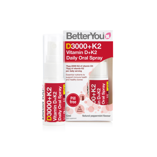BetterYou D3000 Plus Vitamin D Plus K2 Daily 12ml