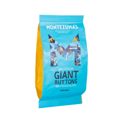 Montezuma’s Organic Giant Milk 37% Buttons 180g