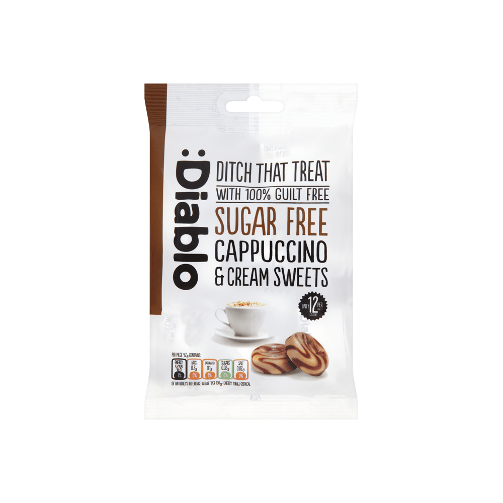 Diablo Sugar Free Cappuccino & Cream Sweets 75g