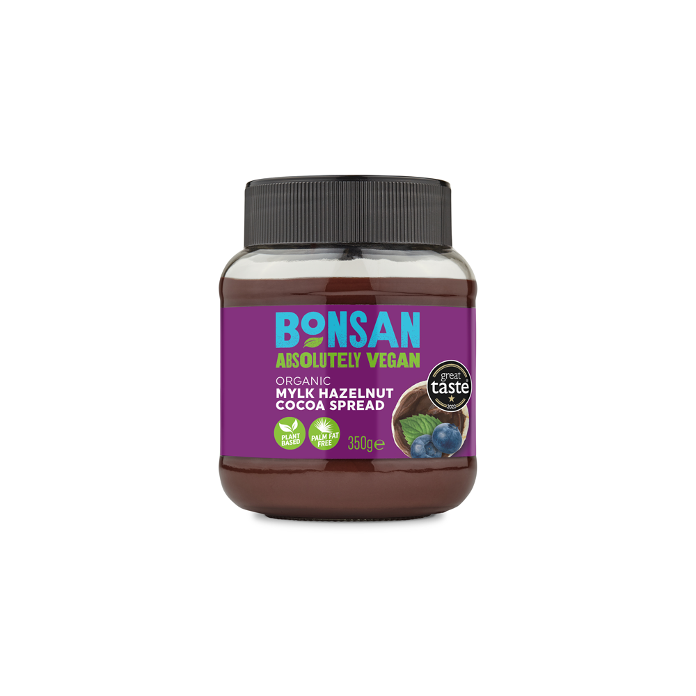 Bonsan Organic Vegan Mylk Hazel Cocoa Spread 350g