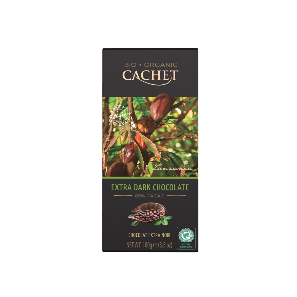 Cachet Organic Extra Dark Chocolate 85% Cacao 100g