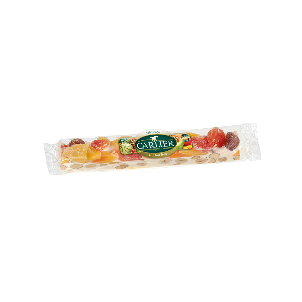 Carlier Tropical Fruit Nougat With Almonds & Hazelnuts 100g