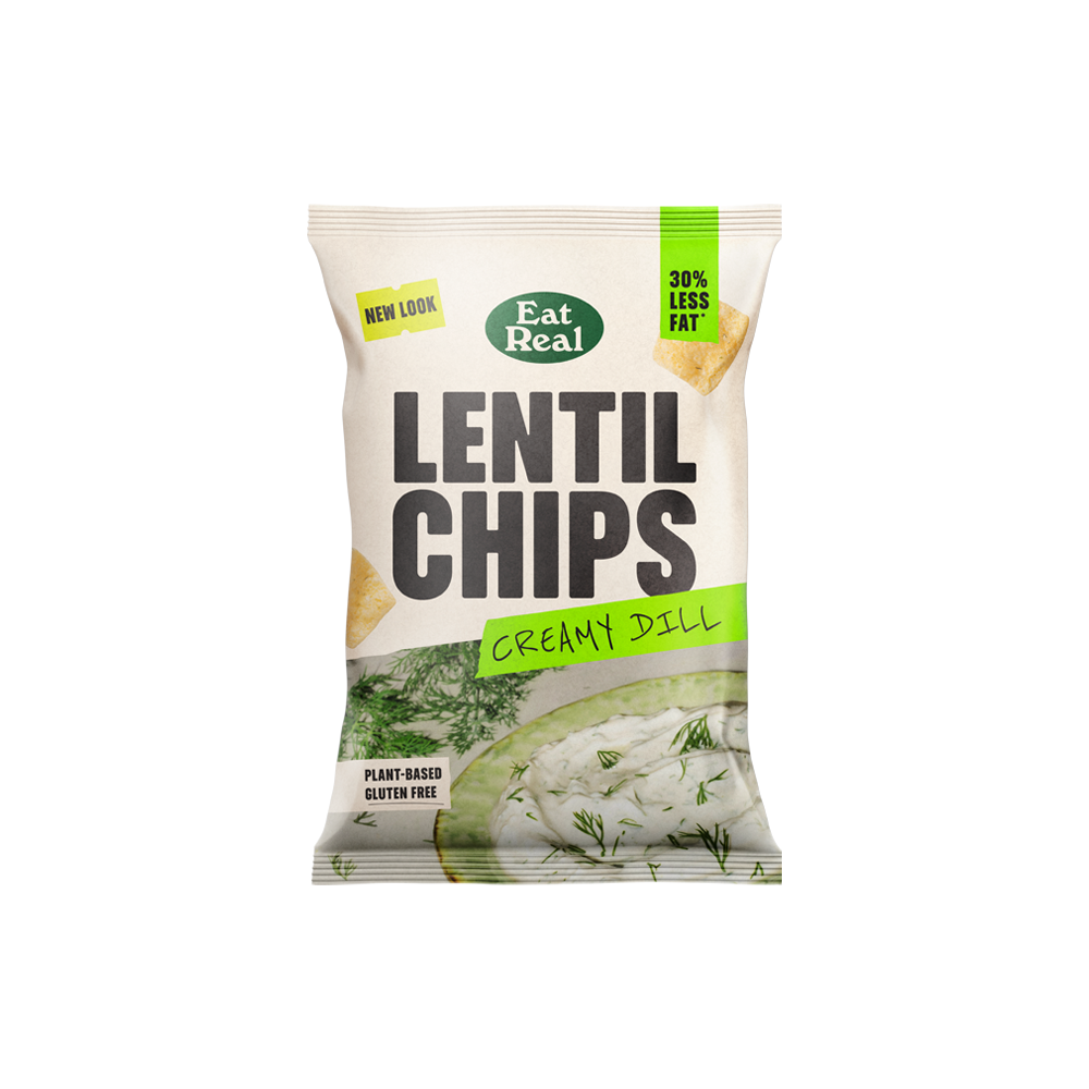 Eat Real Lentil Creamy Dill Chips 95g Grape Tree