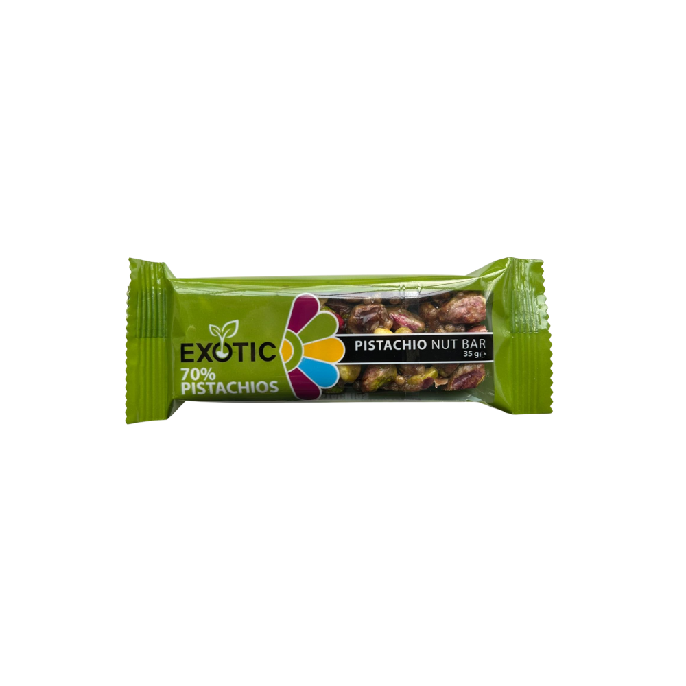 Exotic Nut Bar 70 Pistachios 35g Healthy Bars Grape Tree