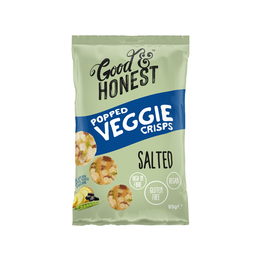 Good & Honest Salted Popped Veggie Crisps 85g