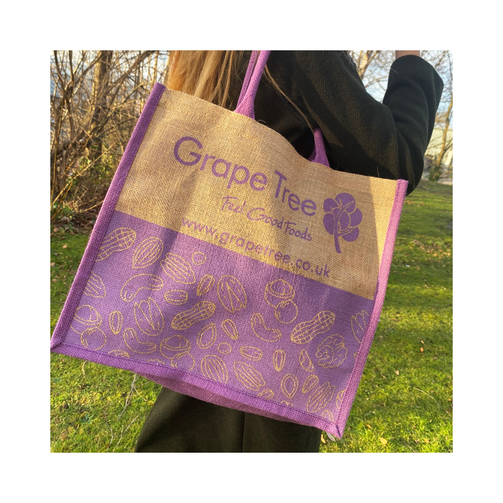 Grape Tree Jute Bag