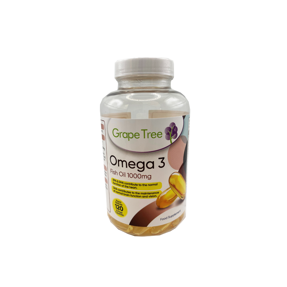 Grape Tree Omega 3 Fish Oil 1000mg 120 Capsules