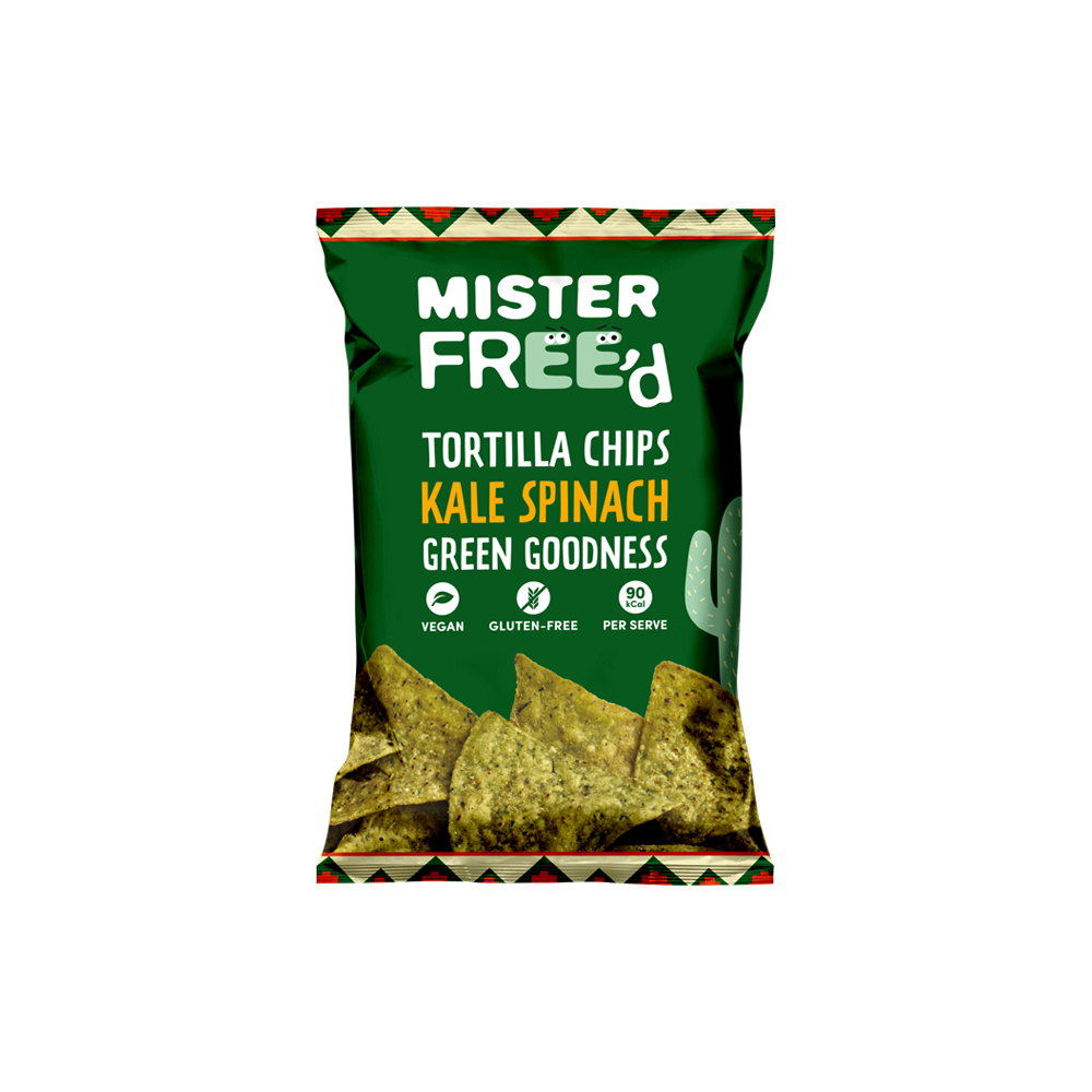 Mister Freed Kale And Spinach Tortilla Chips 135g