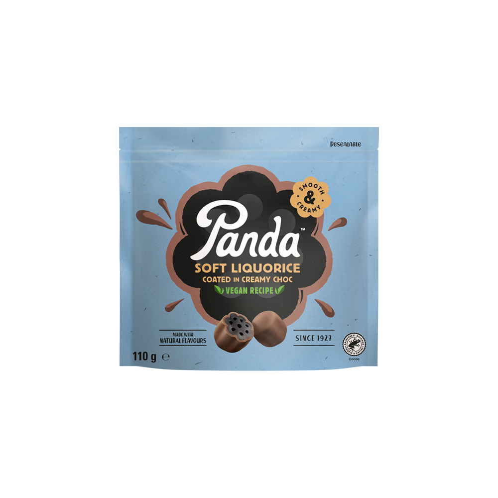 Panda Vegan Chocolate Coated Soft Liquorice 110g