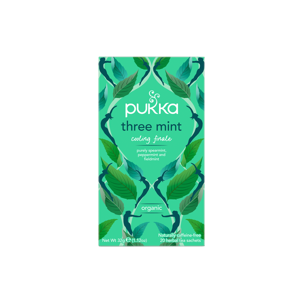 Pukka - Three Mint Herbal Tea, 1.12oz – Vegan Essentials Online Store