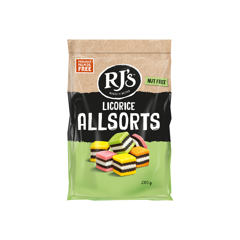 RJ's Licorice Allsorts 280g Grape Tree
