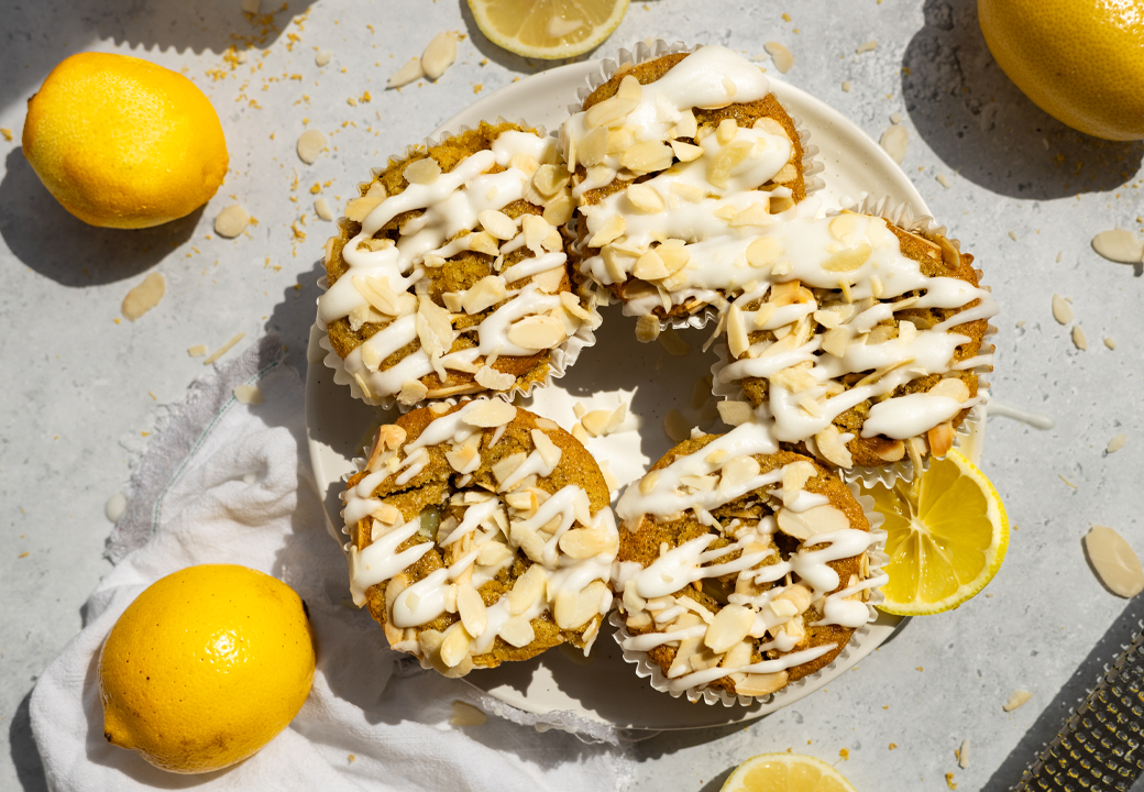 Almond Lemon Curd Muffins