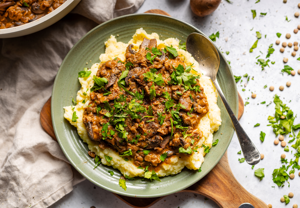 Lentil And Mushroom Stroganoff