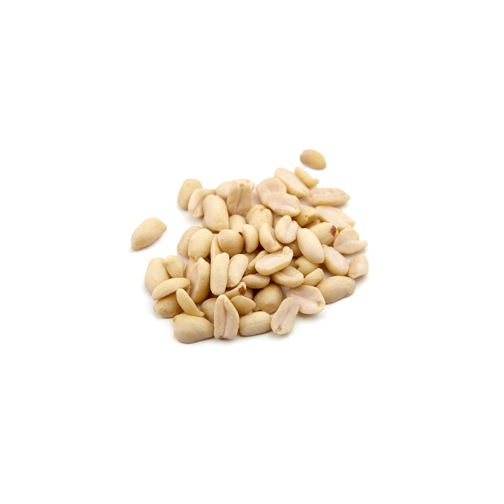 Pile of blanched peanuts