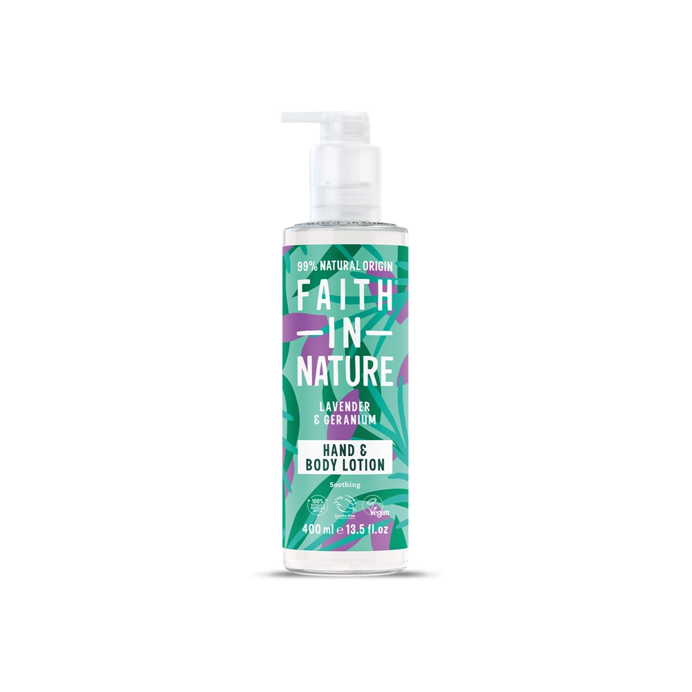 Faith In Nature Lavender And Geranium Hand And Body Lotion 400ml Faith In Nature Lavender And Geranium Hand And Body Lotion 400ml
