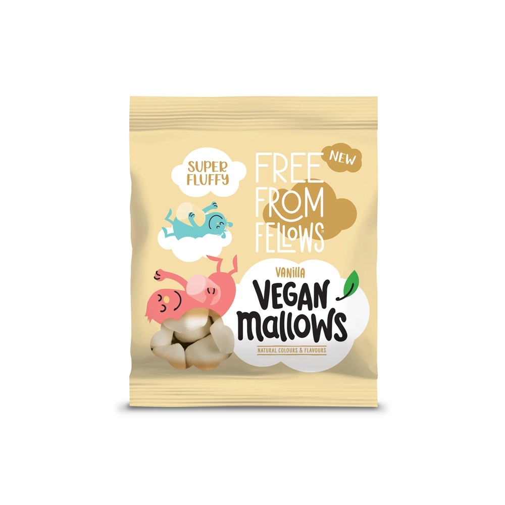 Free From Fellows Vegan Vanilla Mallows 105g Free From Fellows Vegan Vanilla Mallows 105g