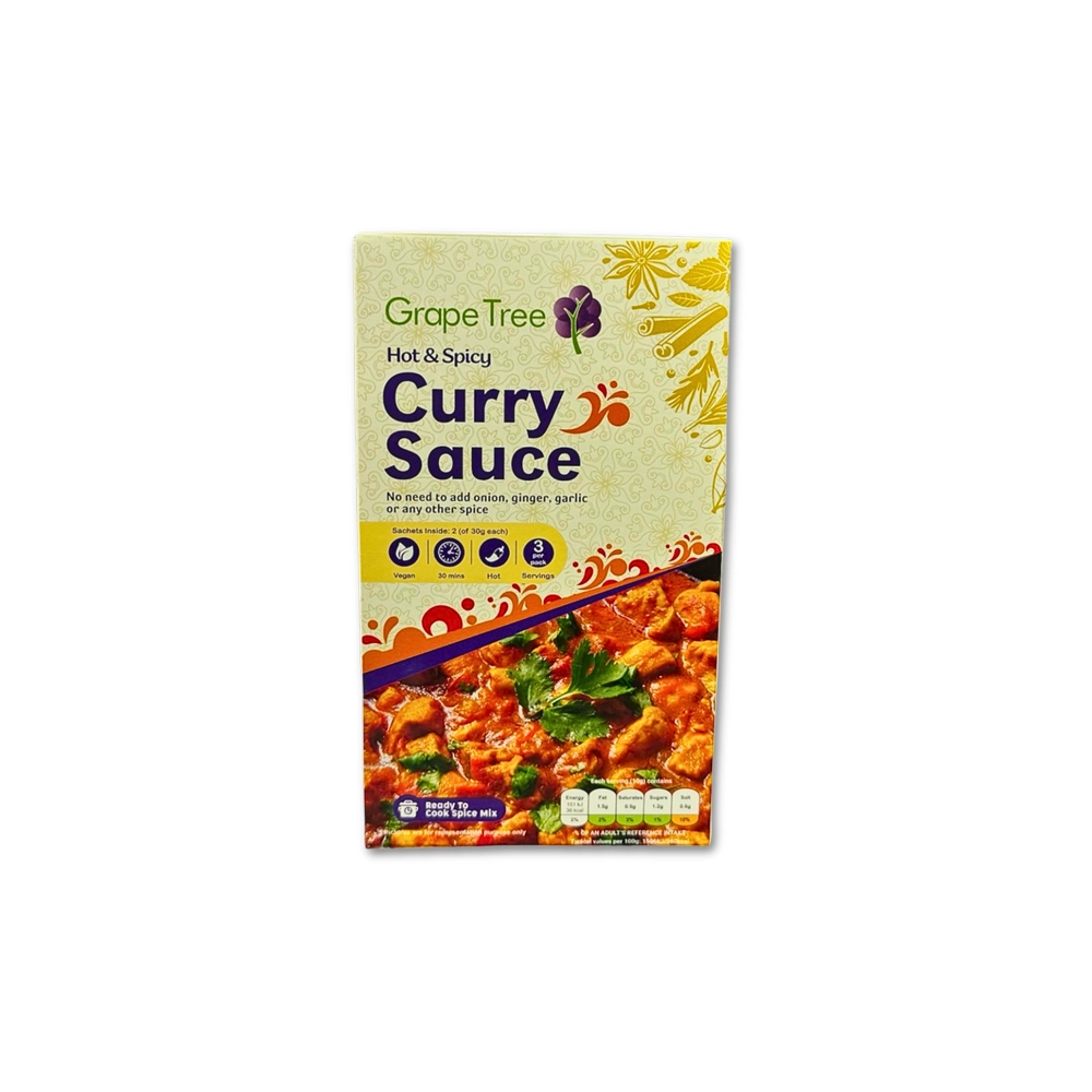 Grape Tree Hot And Spicy Curry Sauce 60g Grape Tree Hot And Spicy Curry Sauce 60g
