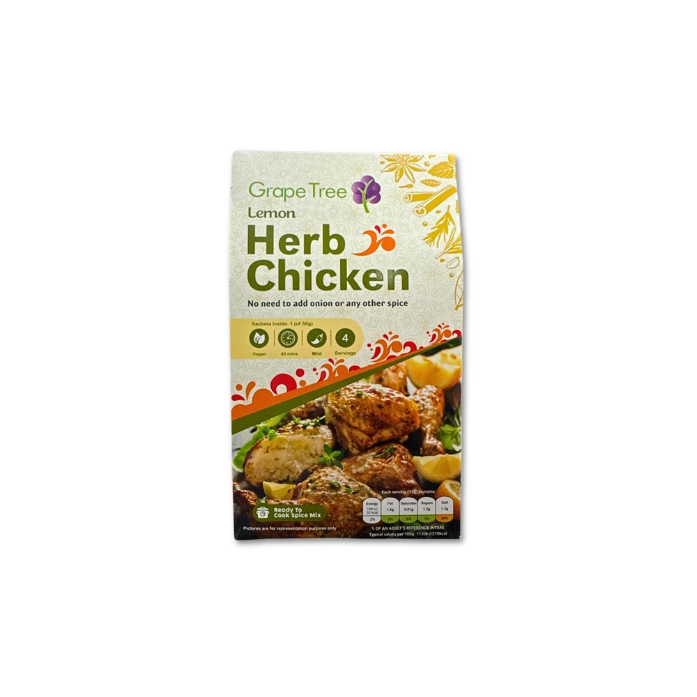 Grape Tree Lemon Herb Chicken Spice Mix 50g Grape Tree Lemon Herb Chicken Spice Mix 50g
