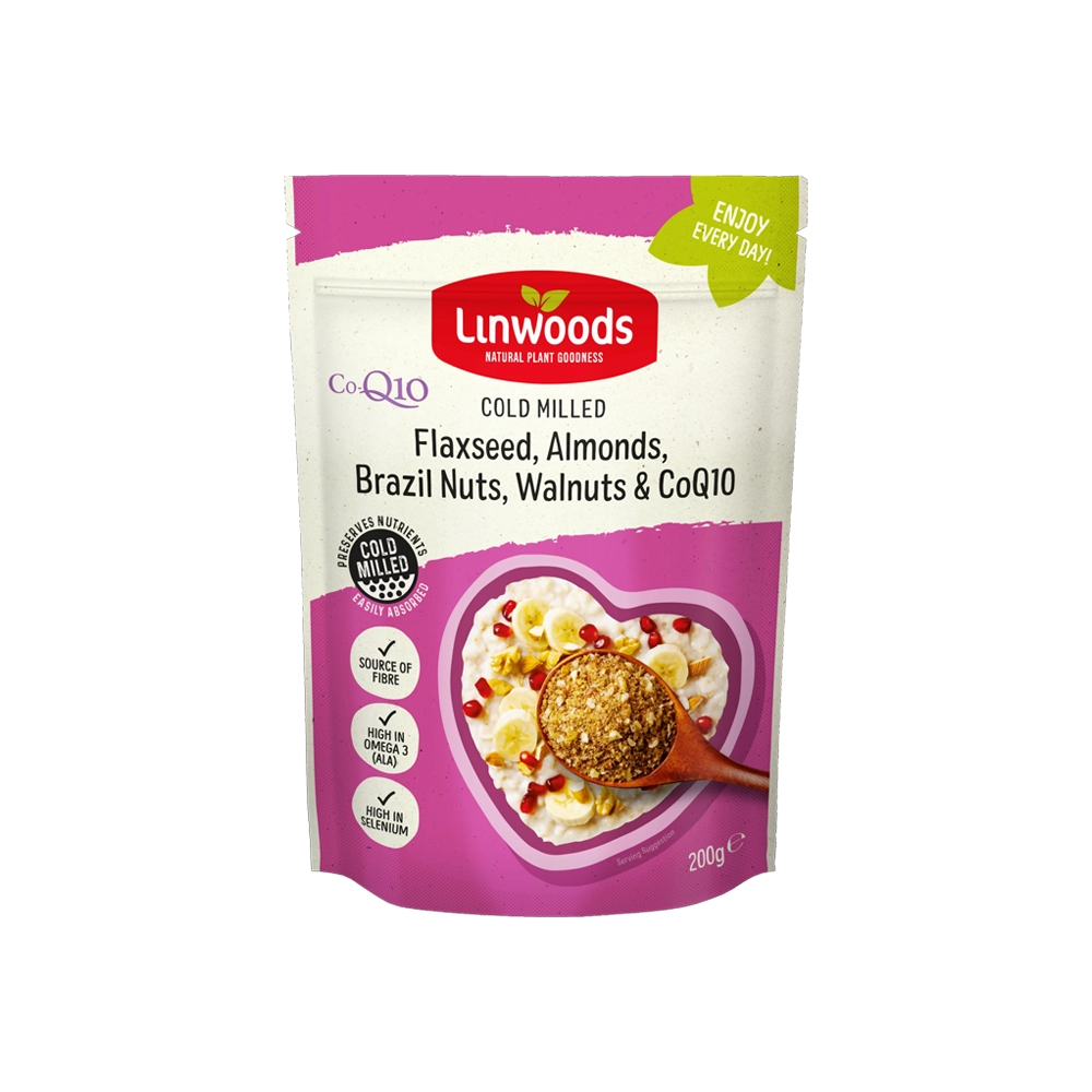 Linwoods Flaxseed, Almonds, Brazil Nuts And CoQ10 200g Linwoods Flaxseed, Almonds, Brazil Nuts And CoQ10 200g
