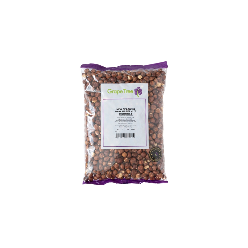 Grape Tree New Season's Raw Hazelnut Kernels Pack 