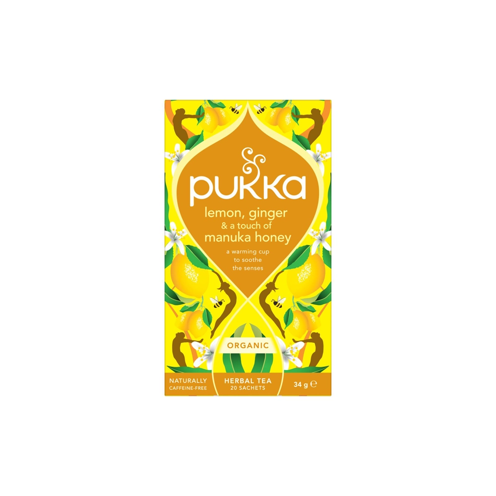 Pukka Organic Lemon Ginger & A Touch Of Manuka Honey 20 Bags