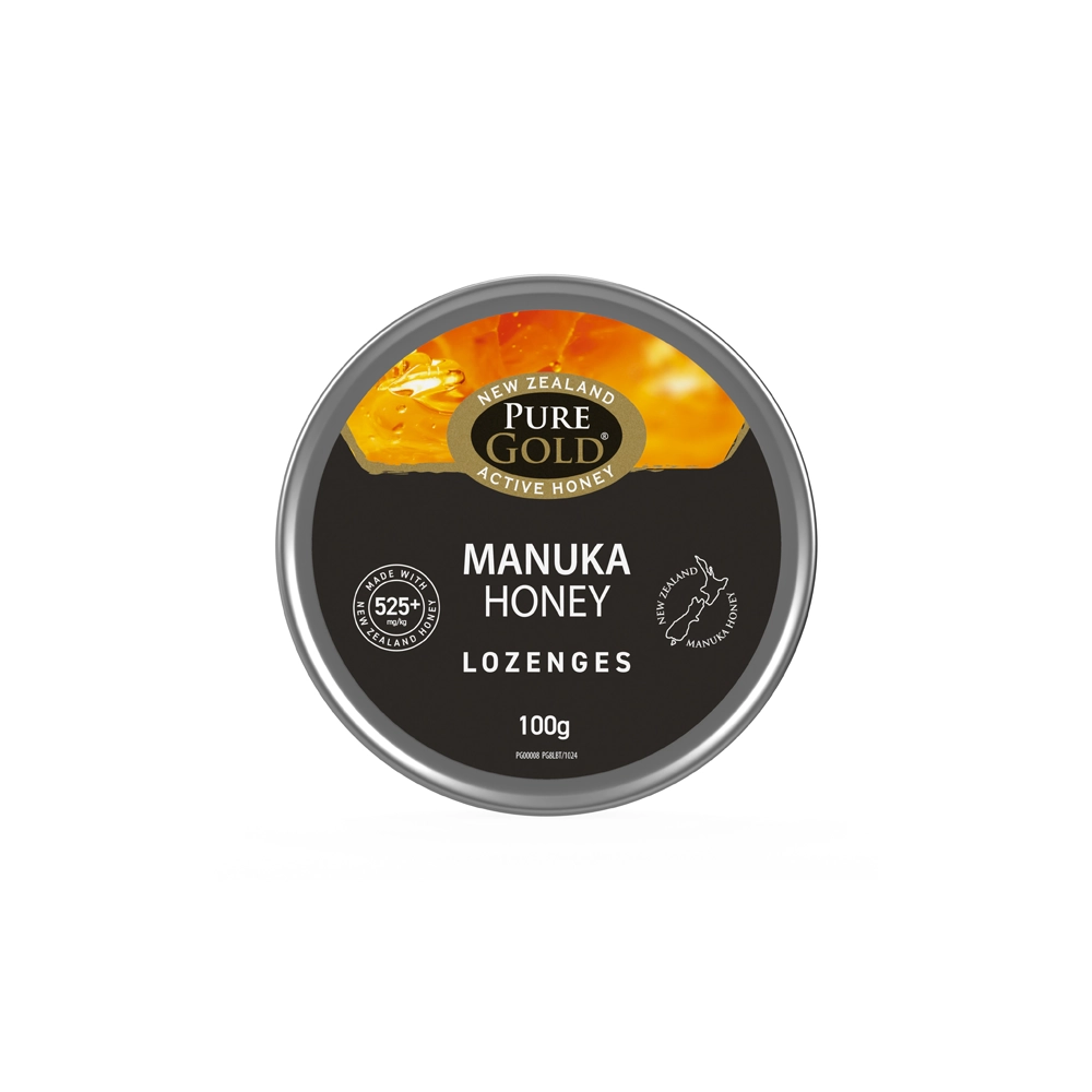 Pure Gold Manuka Honey Lozenges 525 MGO 100g Pure Gold Manuka Honey Lozenges 525 MGO 100g