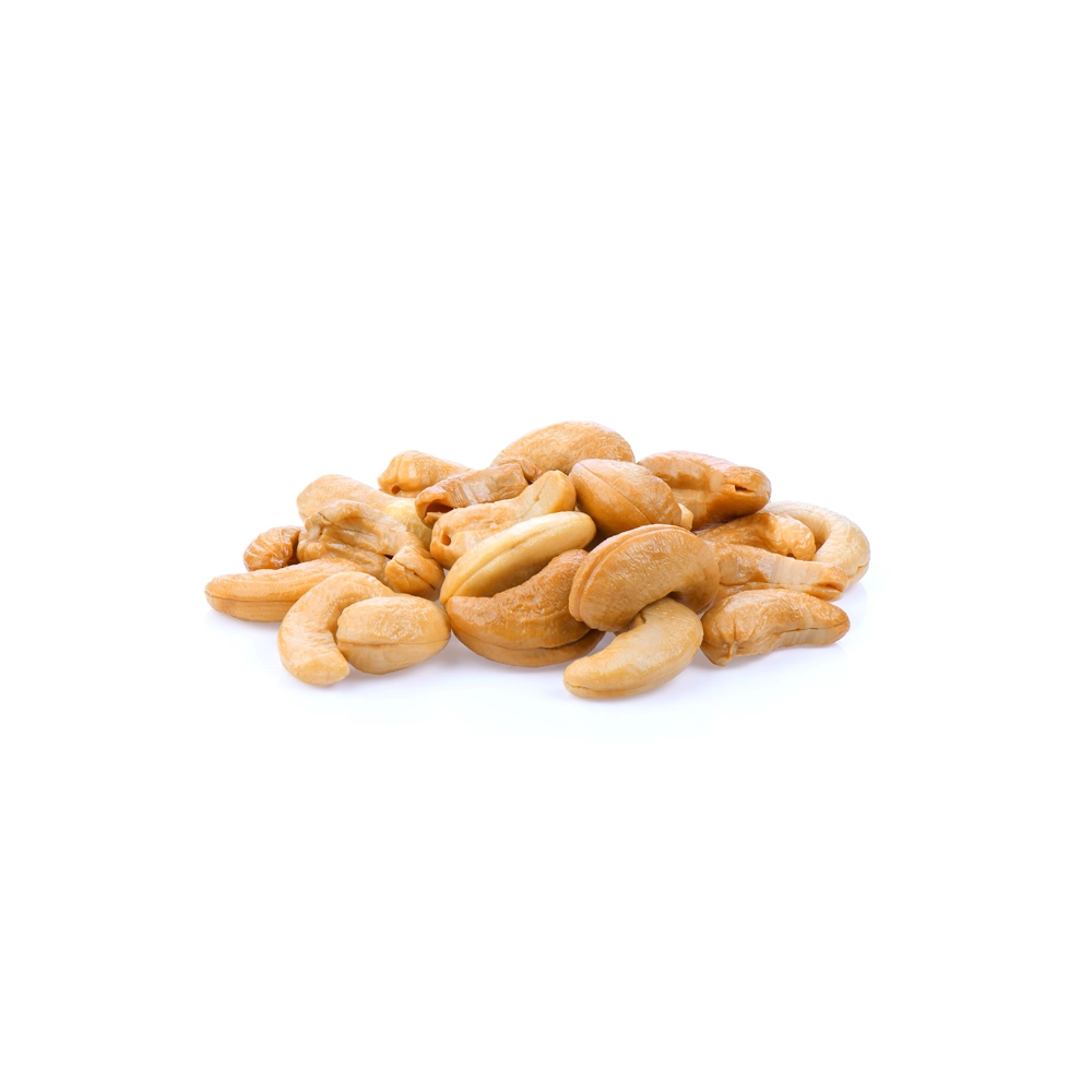 Pile of roasted salted cashews 