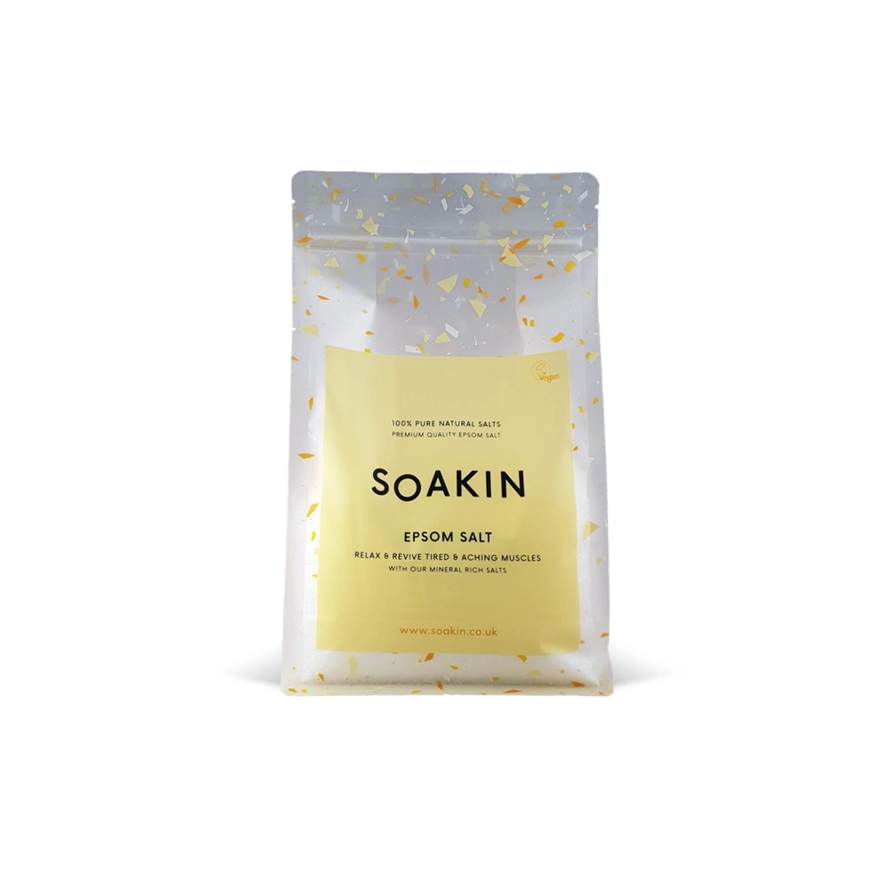 Soakin Epsom Bath Salts 1kg. Soakin Epsom Bath Salts 1kg.