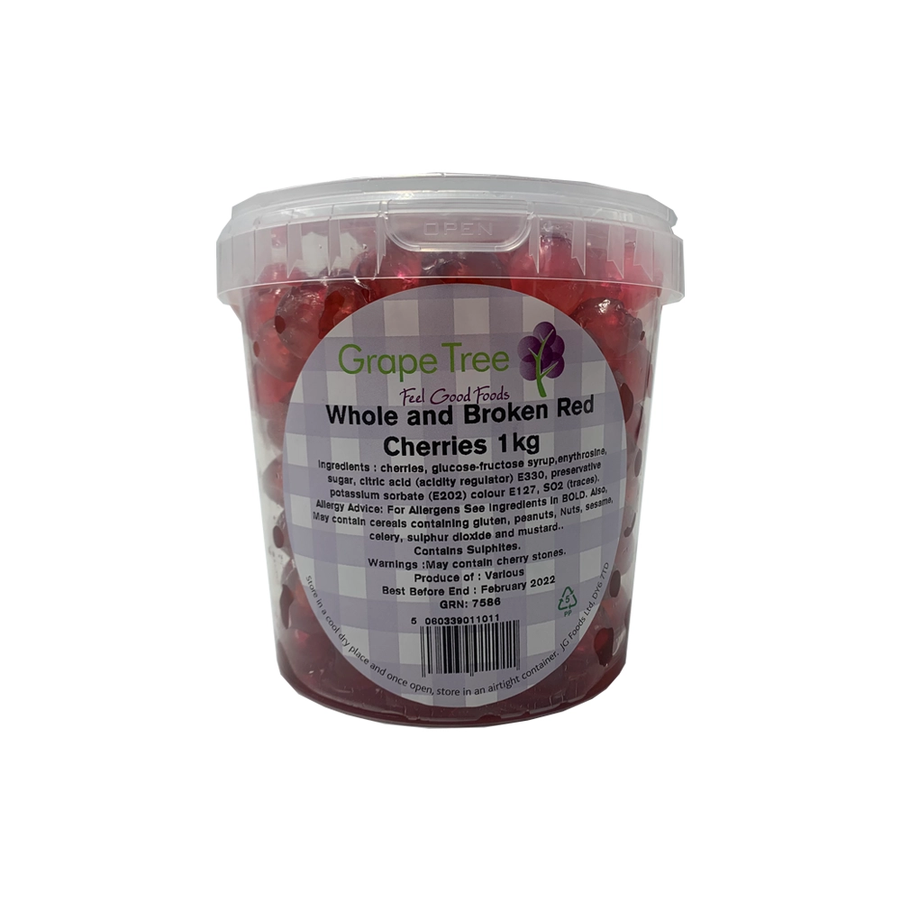 Whole and Broken Glace Cherries 1kg Whole and Broken Glace Cherries 1kg