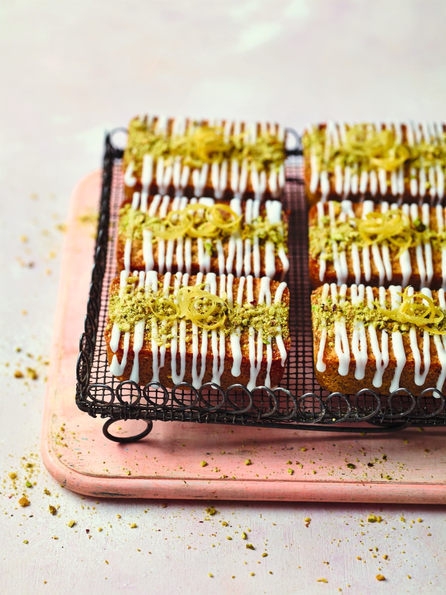 Pistachio, Polenta and Lemon Cakes 