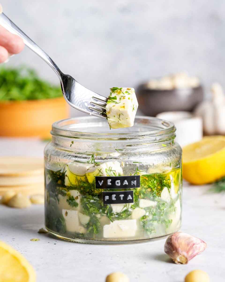 Grilled Courgette & Walnut Salad with Macadamia Feta