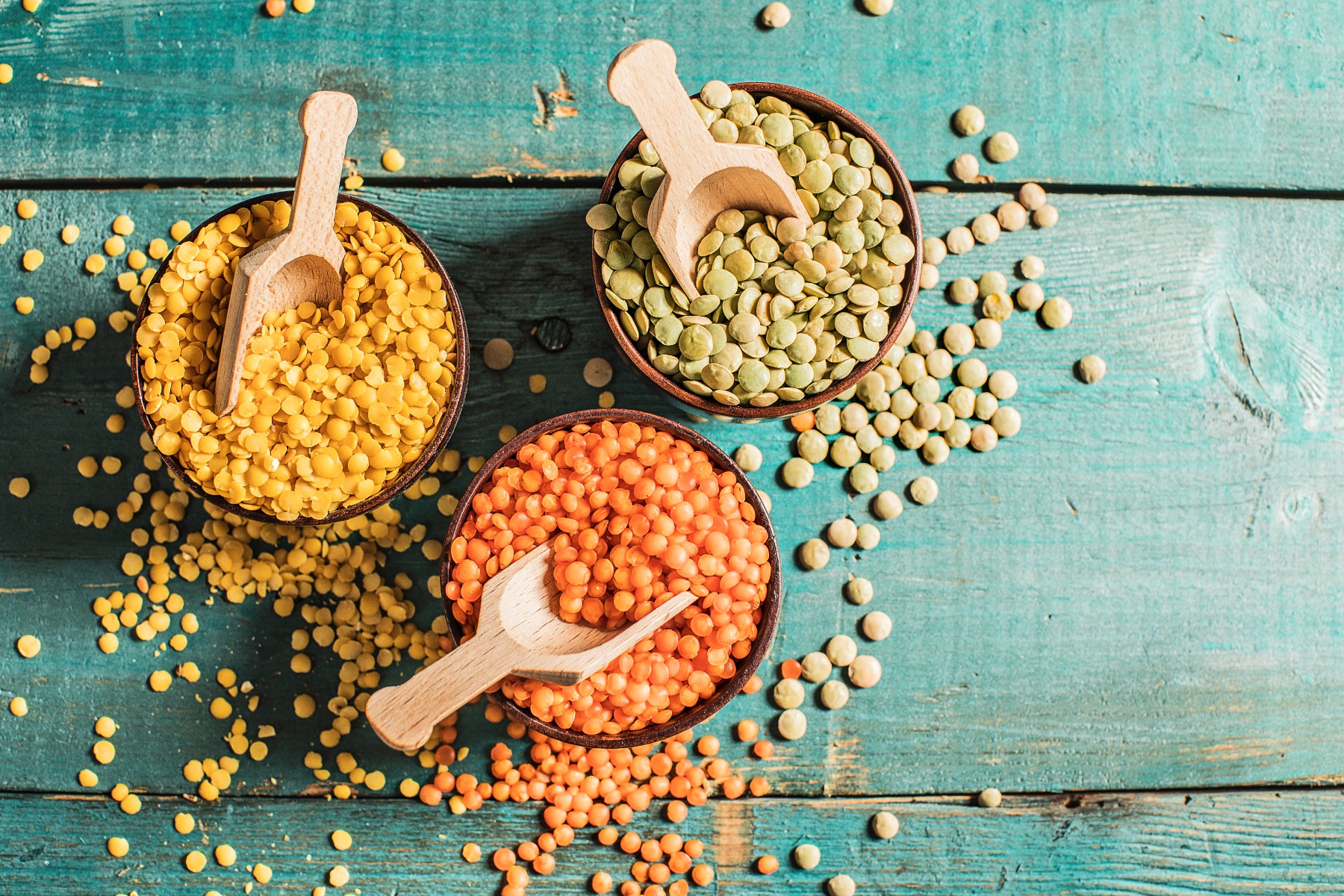 Bowls of lentils