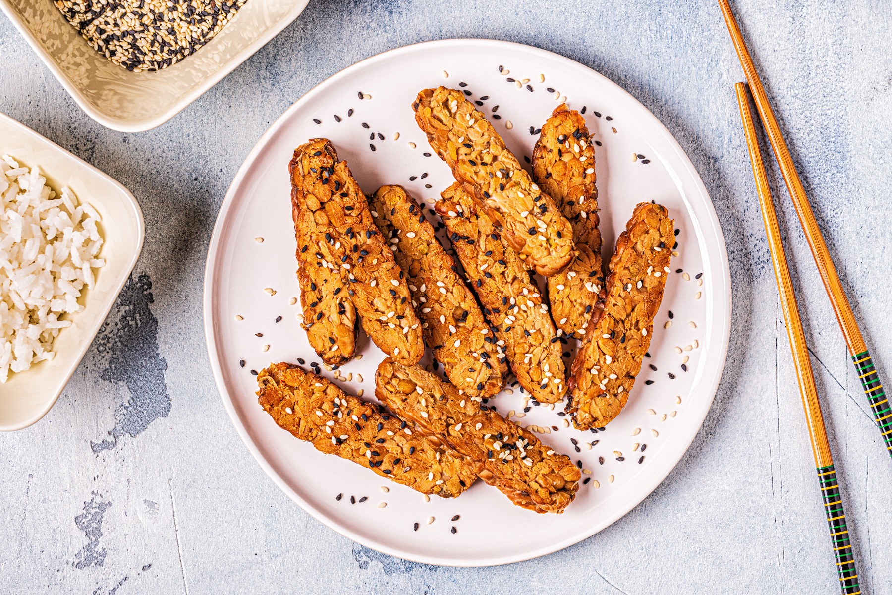 seasoned tempeh