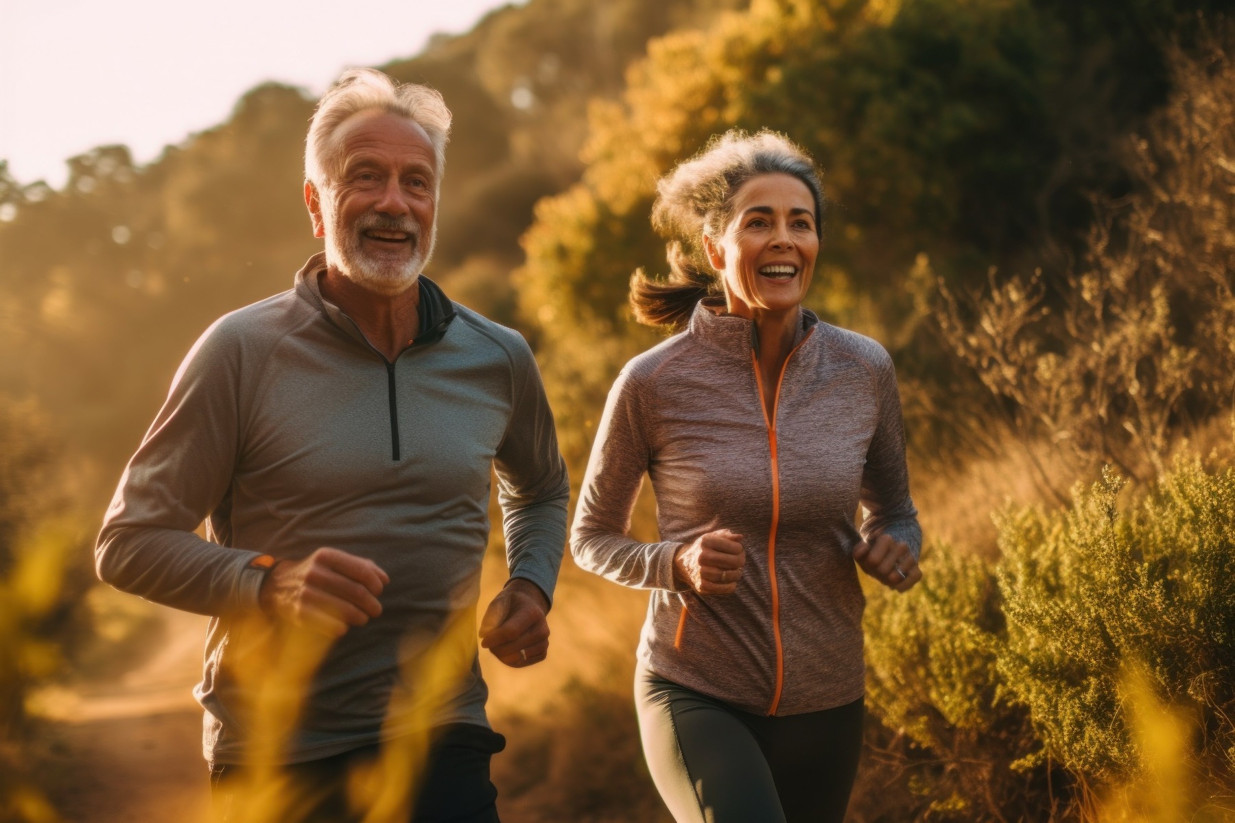 Couple running