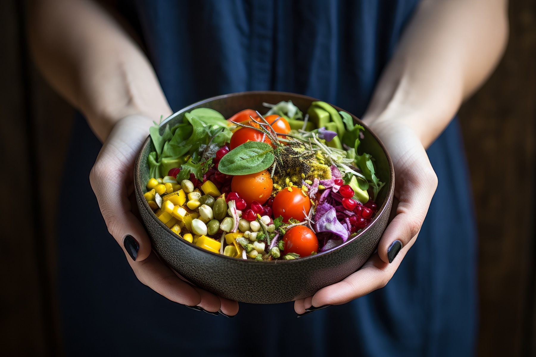 Bowl of plant based foods