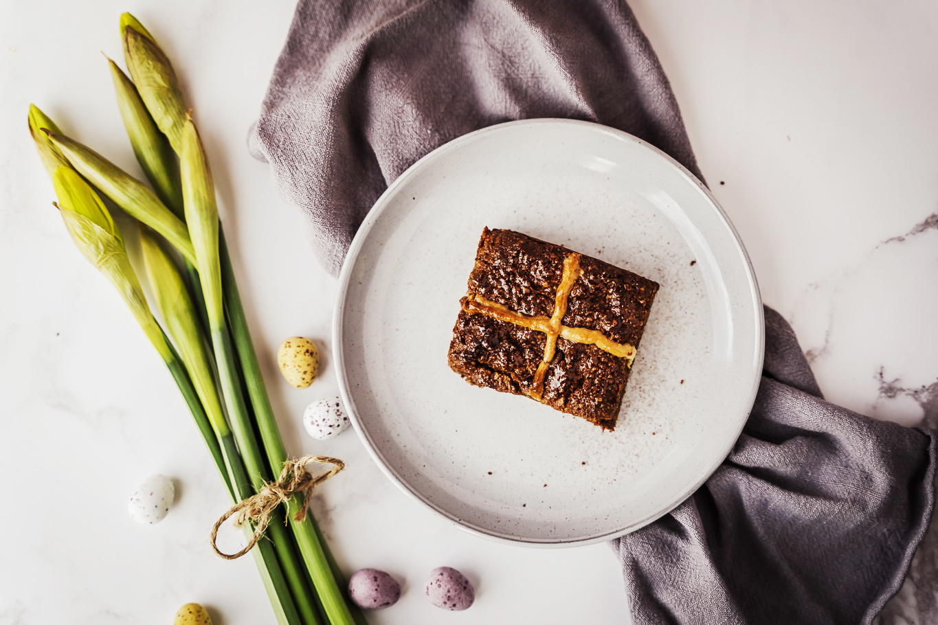 Chocolate Hot Cross Brownies