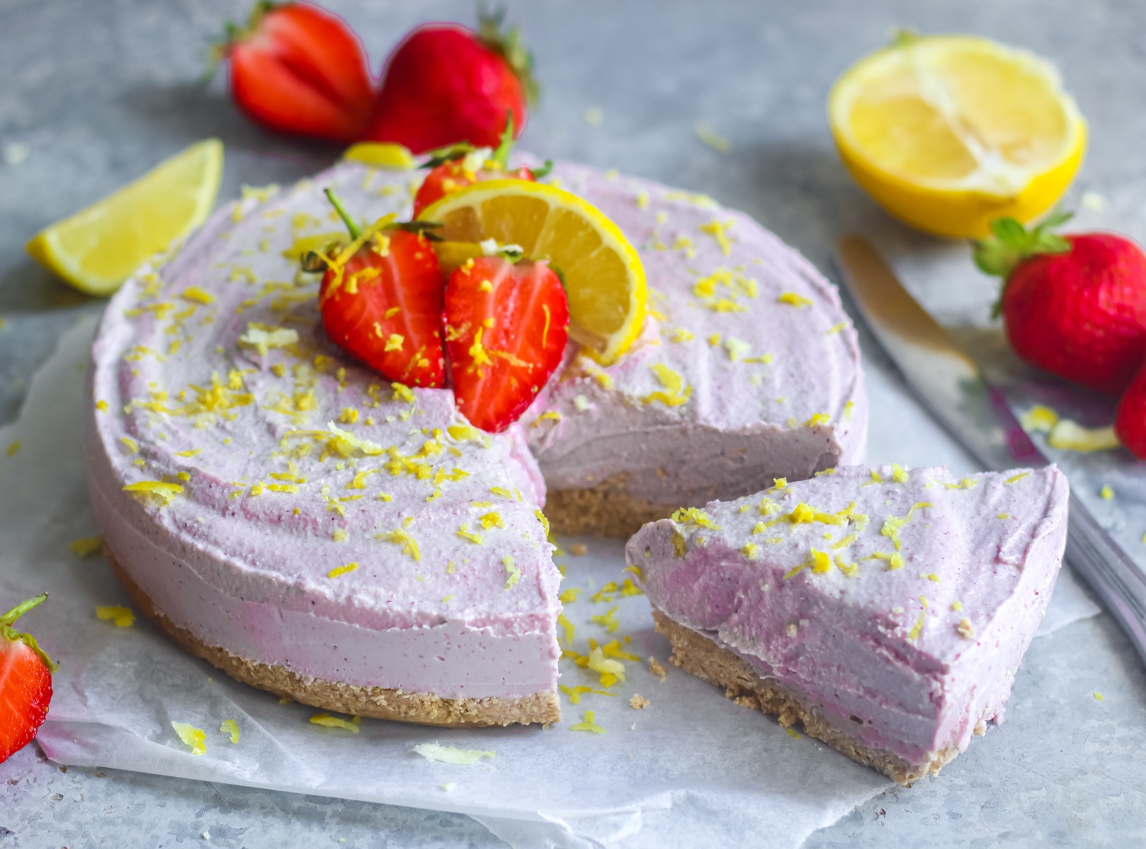 Strawberry & Lemon Cheesecake