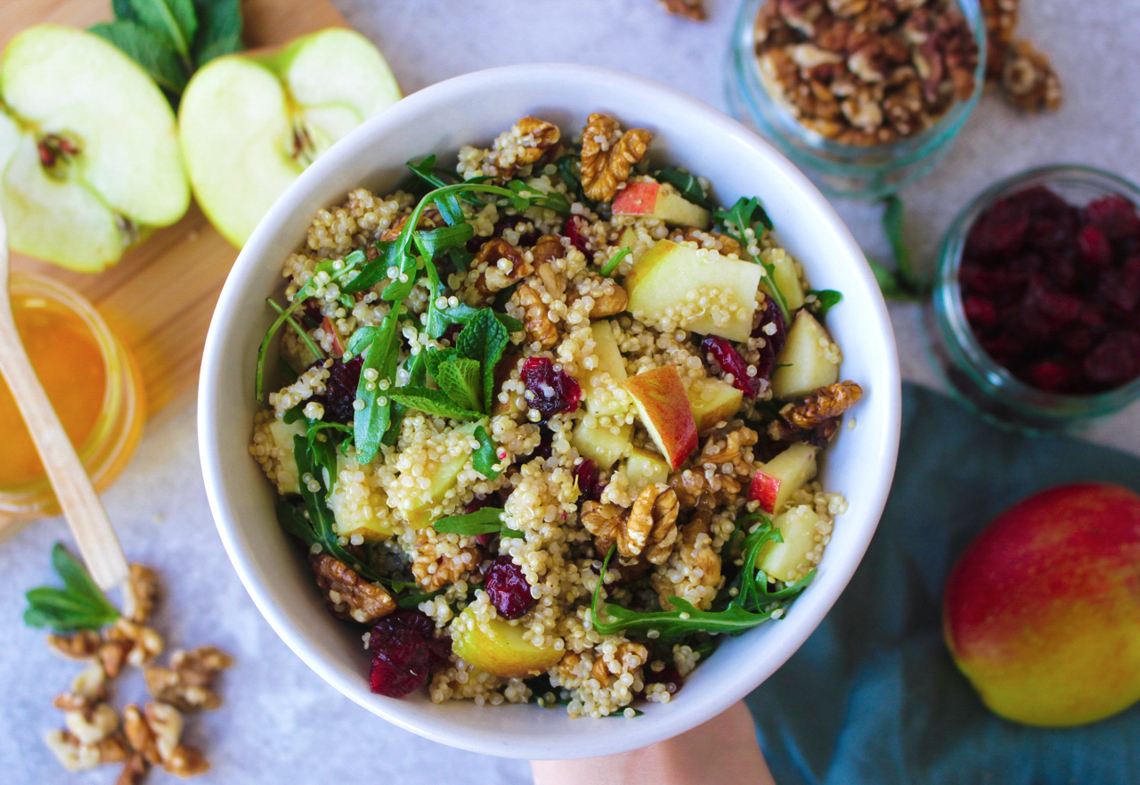 Apple, Cranberry & Walnut Quinoa Salad