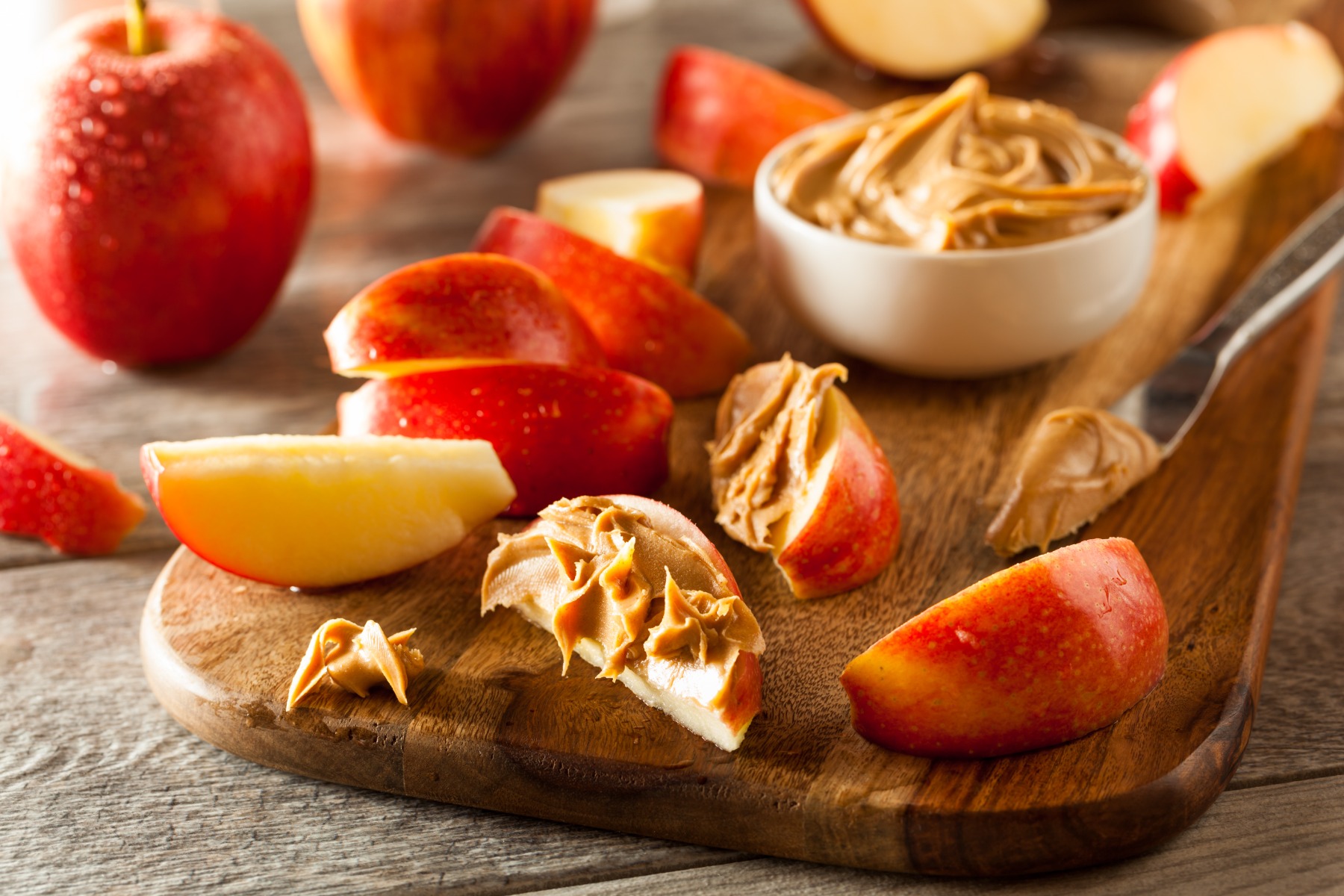 Peanut Butter Topped apple Slices