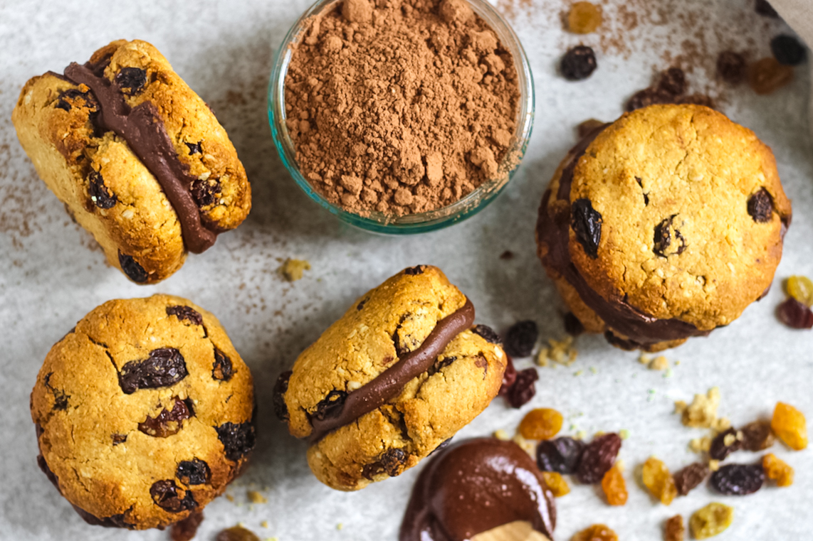 Chocolate & Raisin Sandwich Cookies