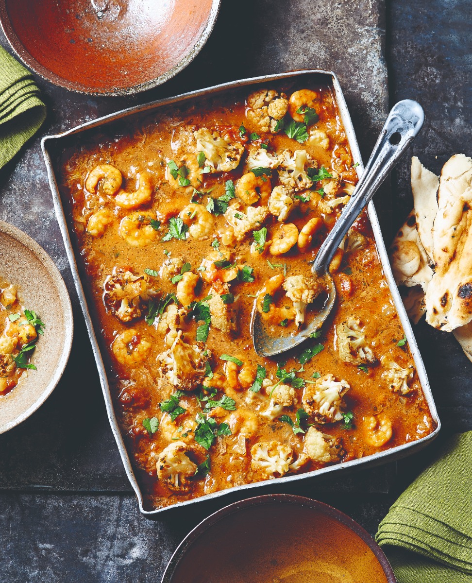 Indian Prawns With Cauliflower 