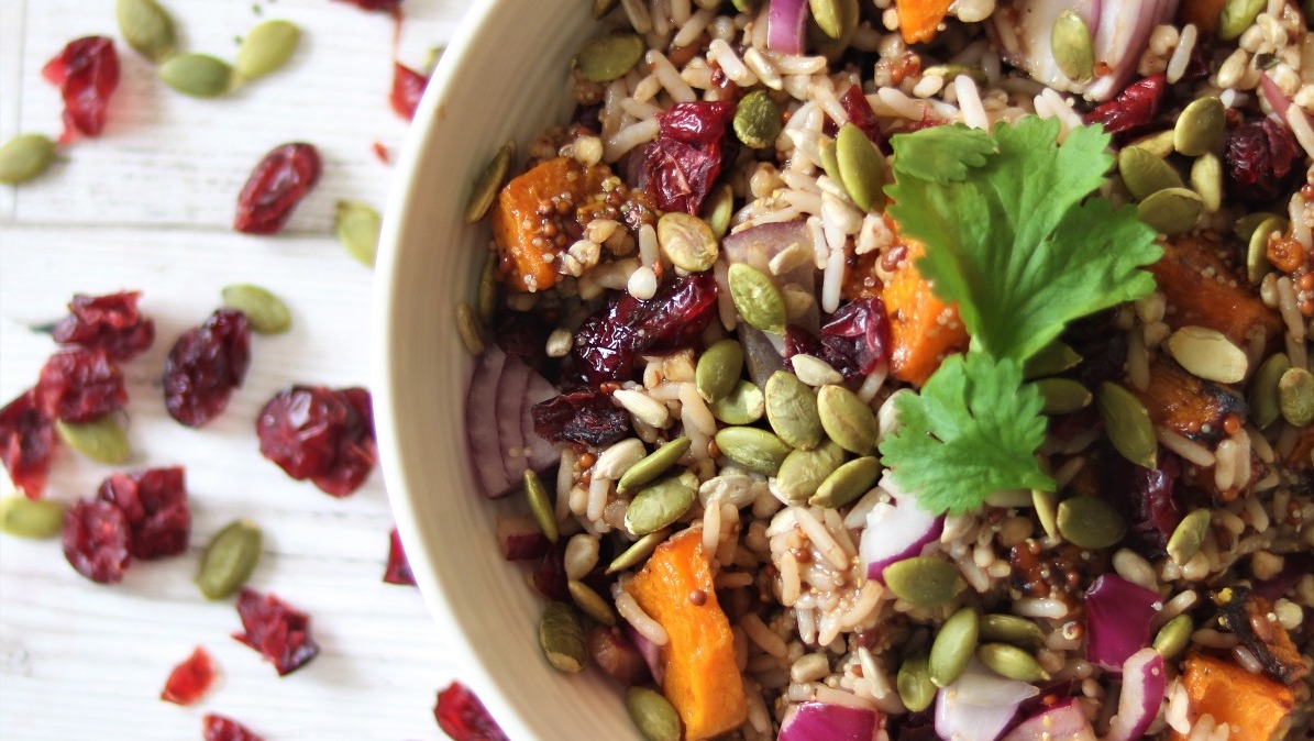 Butternut Squash, Seeds & Cranberry Salad