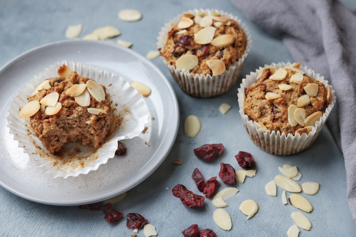 Dried Fruit Cupcakes with Cranberries & Orange