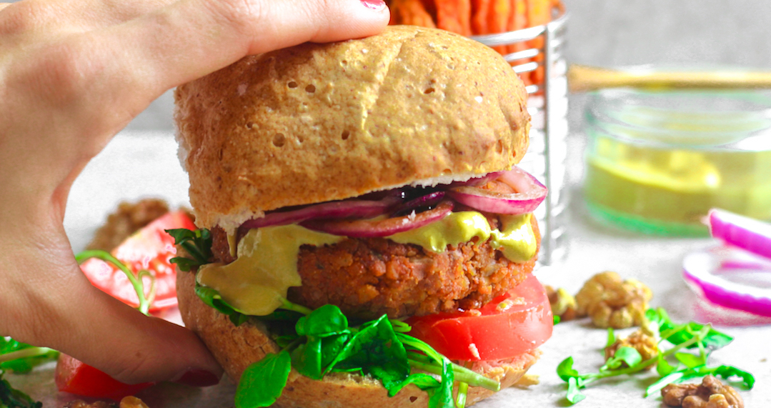 Lentil and Walnut Burgers