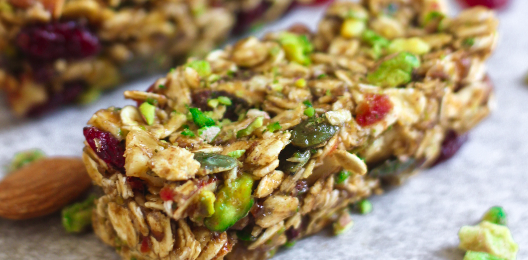 Nutty Pistachio & Cranberry Bars