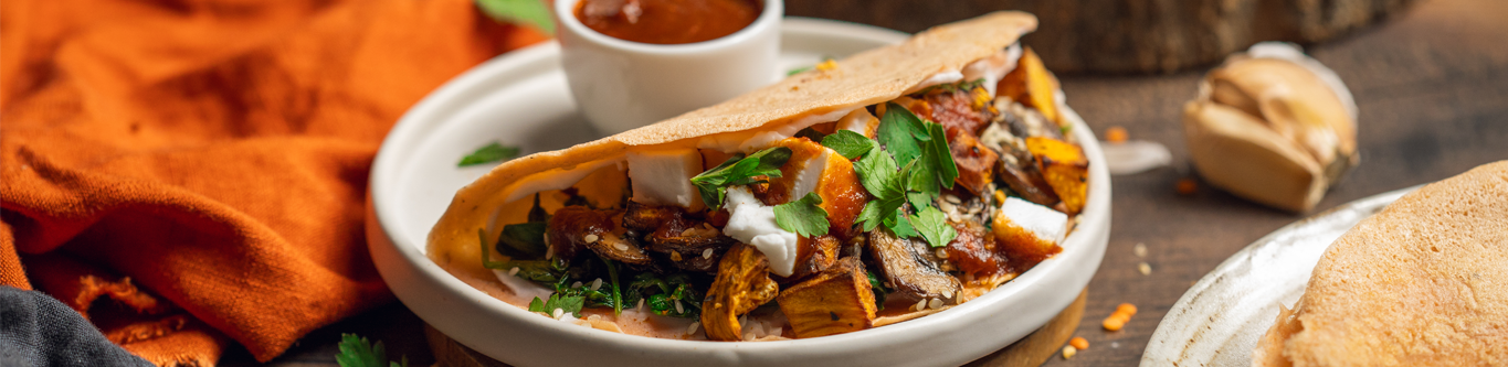 Vegan Red Lentil Brunch Wraps